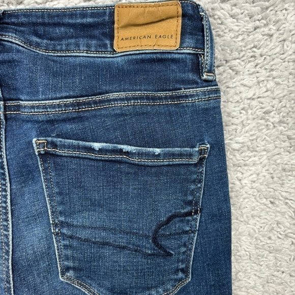 American Eagle Jeans Womens 2 Short Hi Rise Jegging Super Stretch Dark Wash - Picture 5 of 6